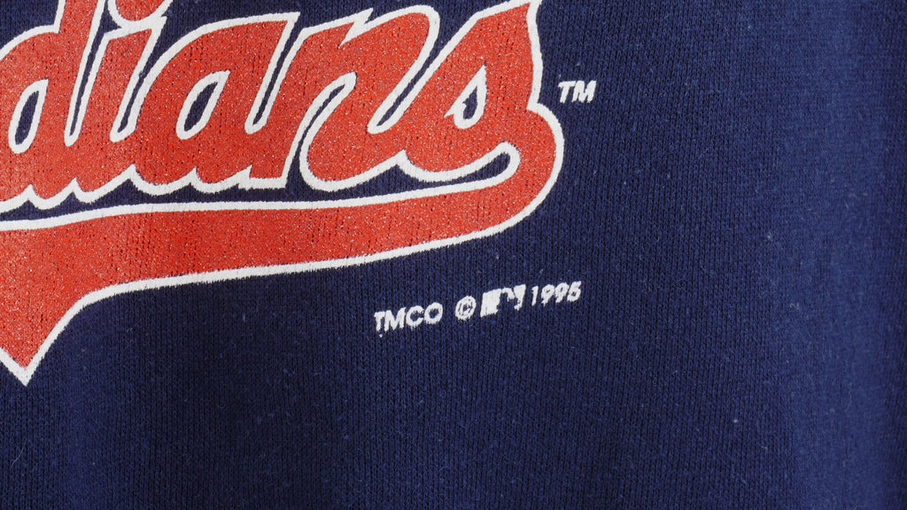 MLB (Tultex) - Cleveland Indians Big Logo Sweatshirt 1995 Large Vintage Retro Baseball