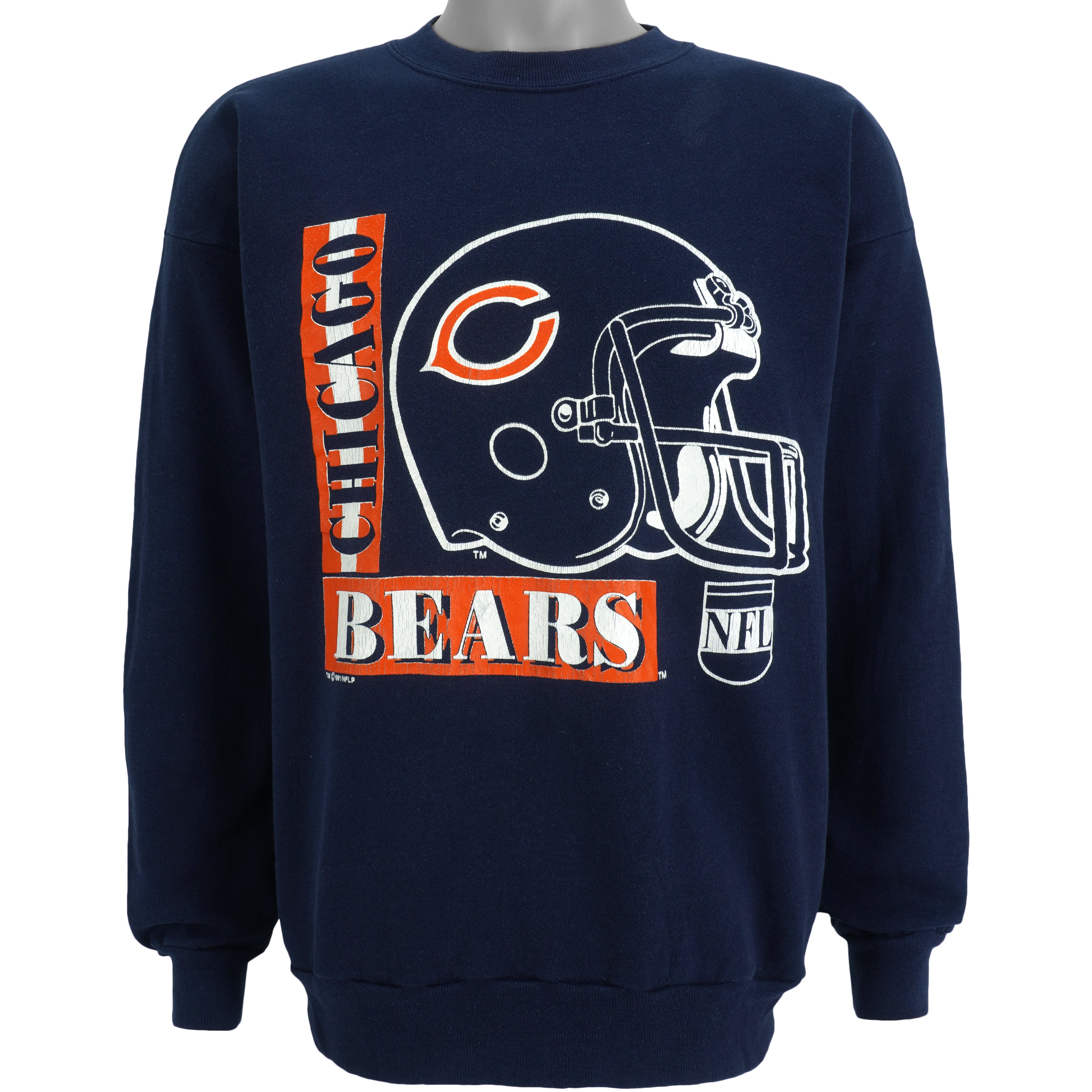 NFL (Tultex) - Chicago Bears Big Logo Sweatshirt 1991 X-Large Vintage Retro Football