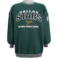 NHL (Lee) - Dallas Stars Embroidered Crew Neck Sweatshirt 1990s Large Vintage Retro Hockey