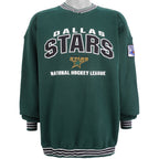 NHL (Lee) - Dallas Stars Embroidered Crew Neck Sweatshirt 1990s Large Vintage Retro Hockey