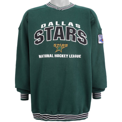 NHL (Lee) - Dallas Stars Embroidered Crew Neck Sweatshirt 1990s Large