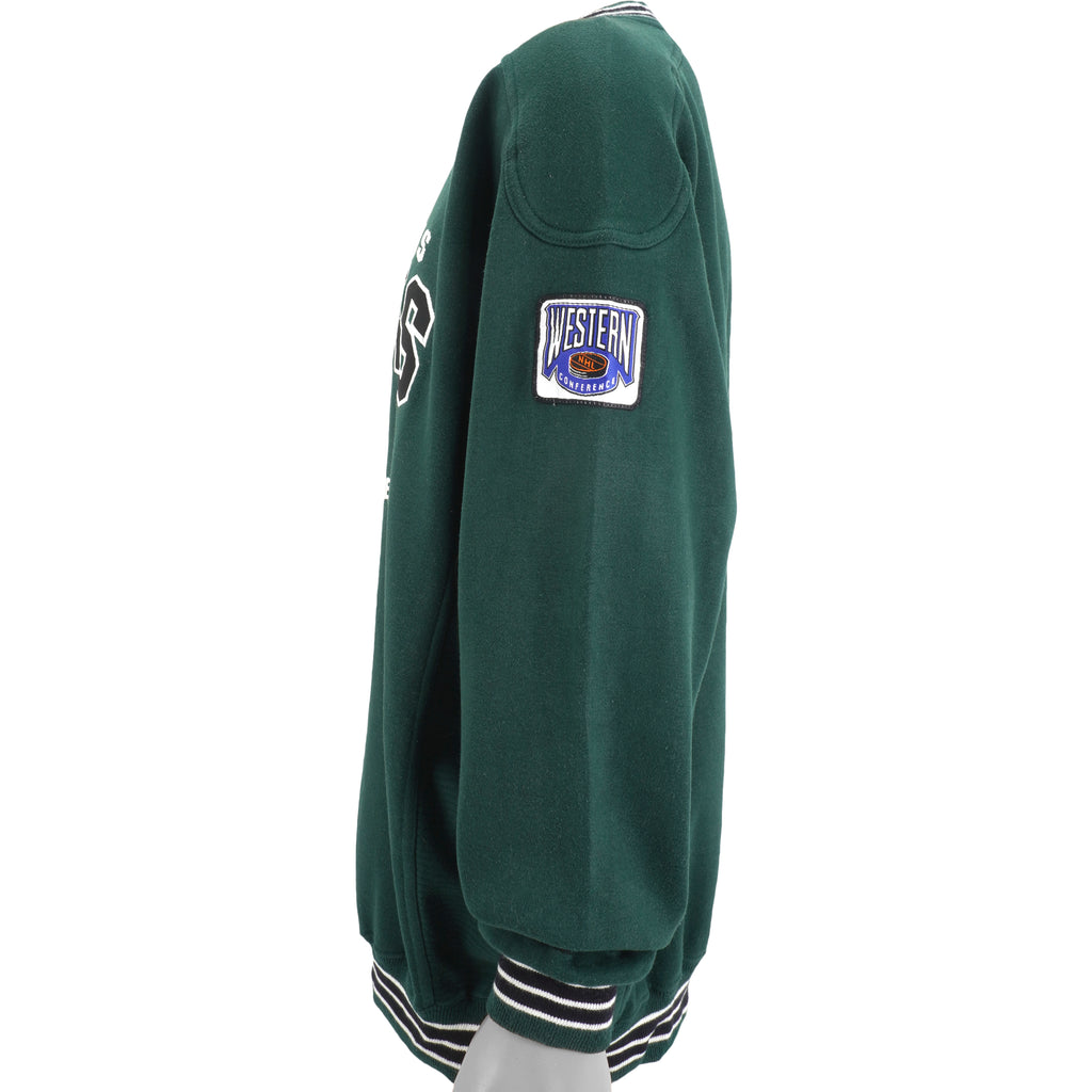 NHL (Lee) - Dallas Stars Embroidered Crew Neck Sweatshirt 1990s Large Vintage Retro Hockey