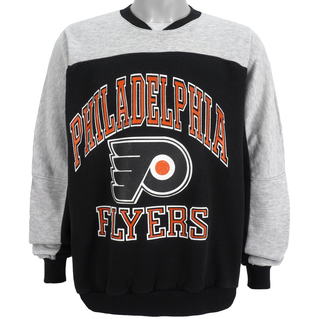 NHL (Chalkline) - Philadelphia Flyers Two-Tone Sweatshirt 1990s X-Large Vintage Retro Hockey