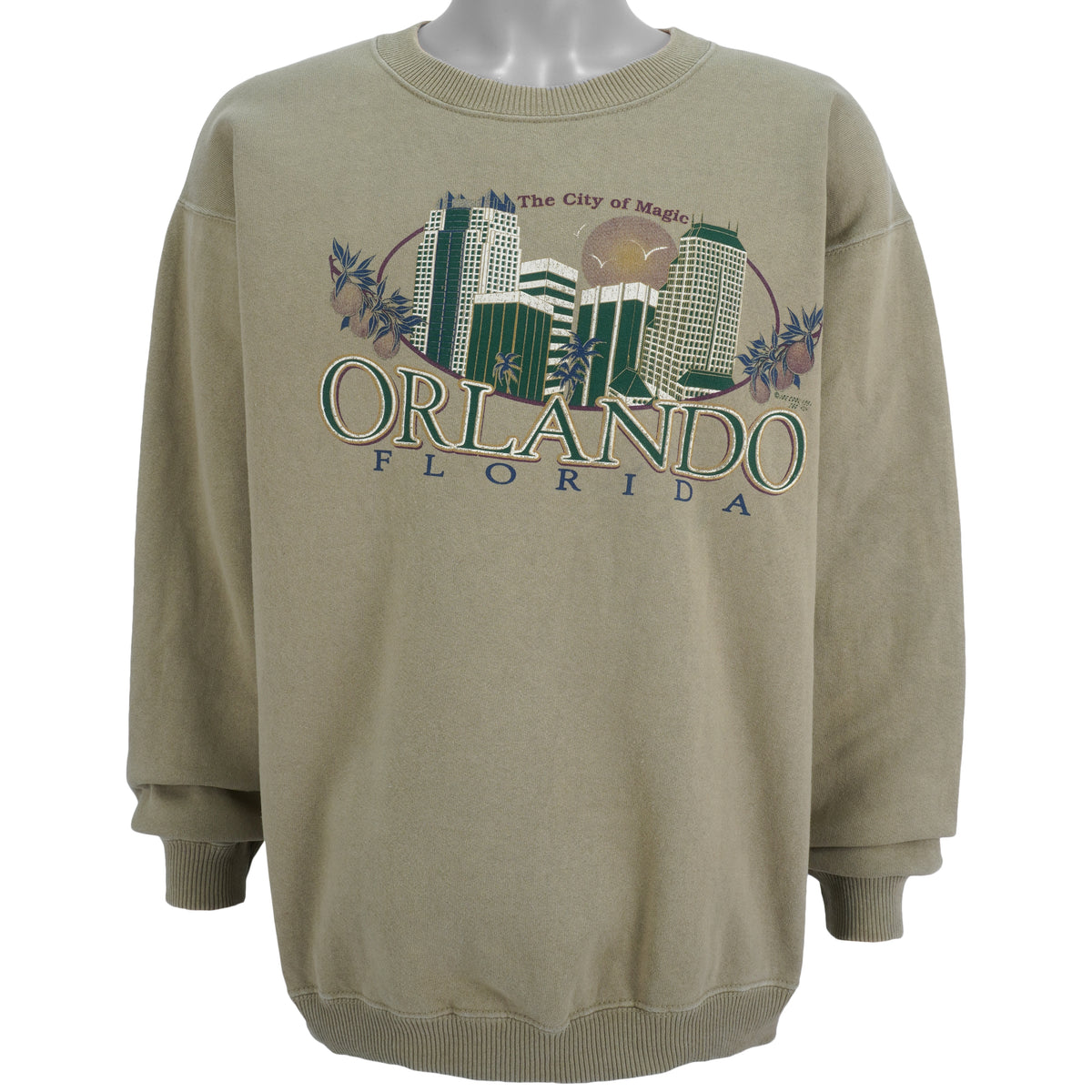 Vintage (Gildan) - Orlando, Florida Crew Neck Sweatshirt 1990s Large Vintage Retro