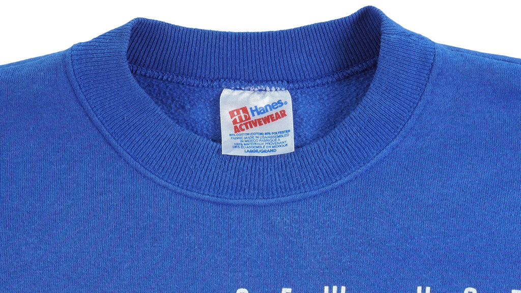 NFL (Hanes) - New York Giants Big Logo Sweatshirt 1990s Large Vintage Retro Football