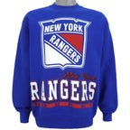 NHL (Salem) - New York Rangers Big Logo Sweatshirt 1990s Large Vintage Retro Hockey