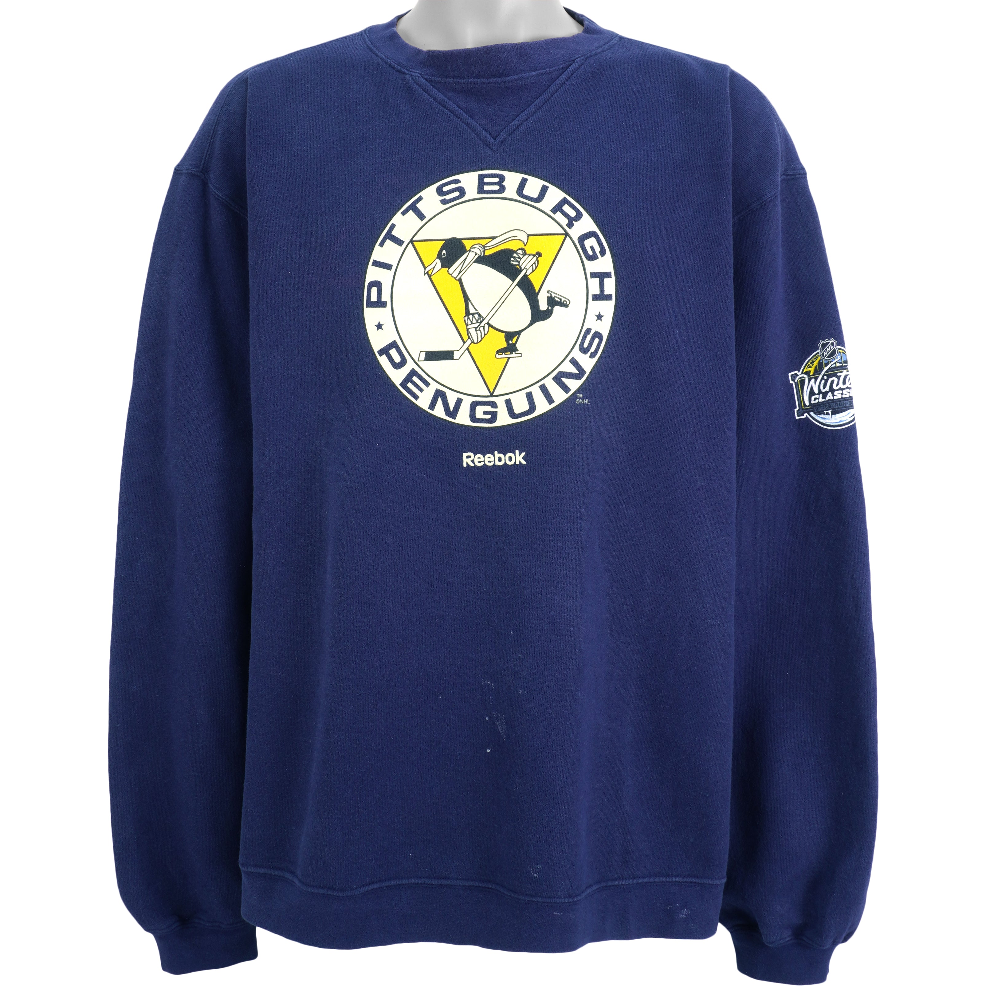 Reebok - Pittsburgh Penguins Crew Neck Sweatshirt 2012 X-Large Vintage Retro Hockey