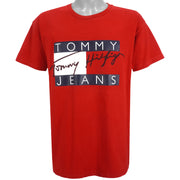 Tommy Hilfiger - Tommy Jeans Spell-Out T-shirt 1990s Large Vintage Retro