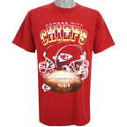 NFL (Dynasty) - Kansas City Chiefs Big Logo T-Shirt 1990s Large Vintage Retro Football