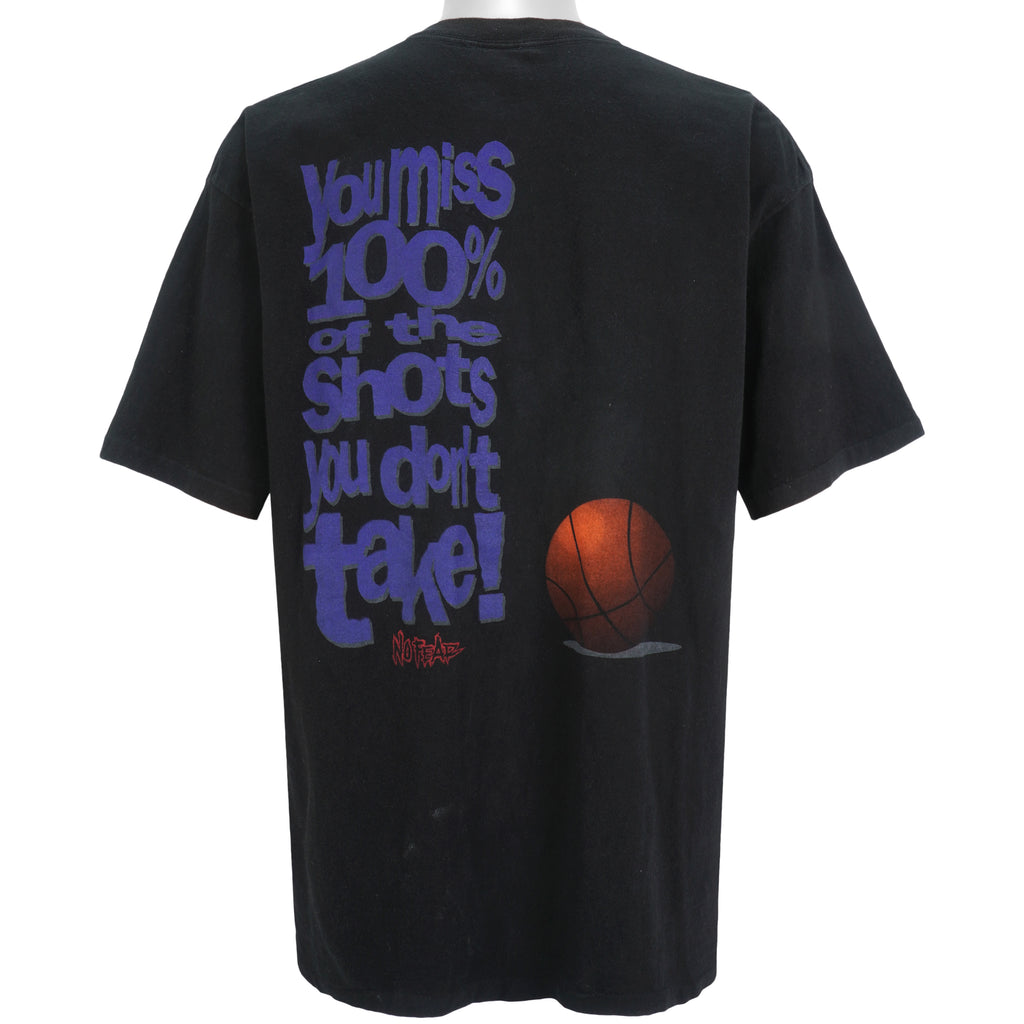 Vintage (No Fear) - You Miss 100% Of The Shots You Dont Take! T-Shirt 1990s X-Large Vintage Retro