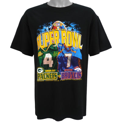 NFL (CSA) - Super Bowl XXXII, Packers VS Broncos T-Shirt 1998 Large