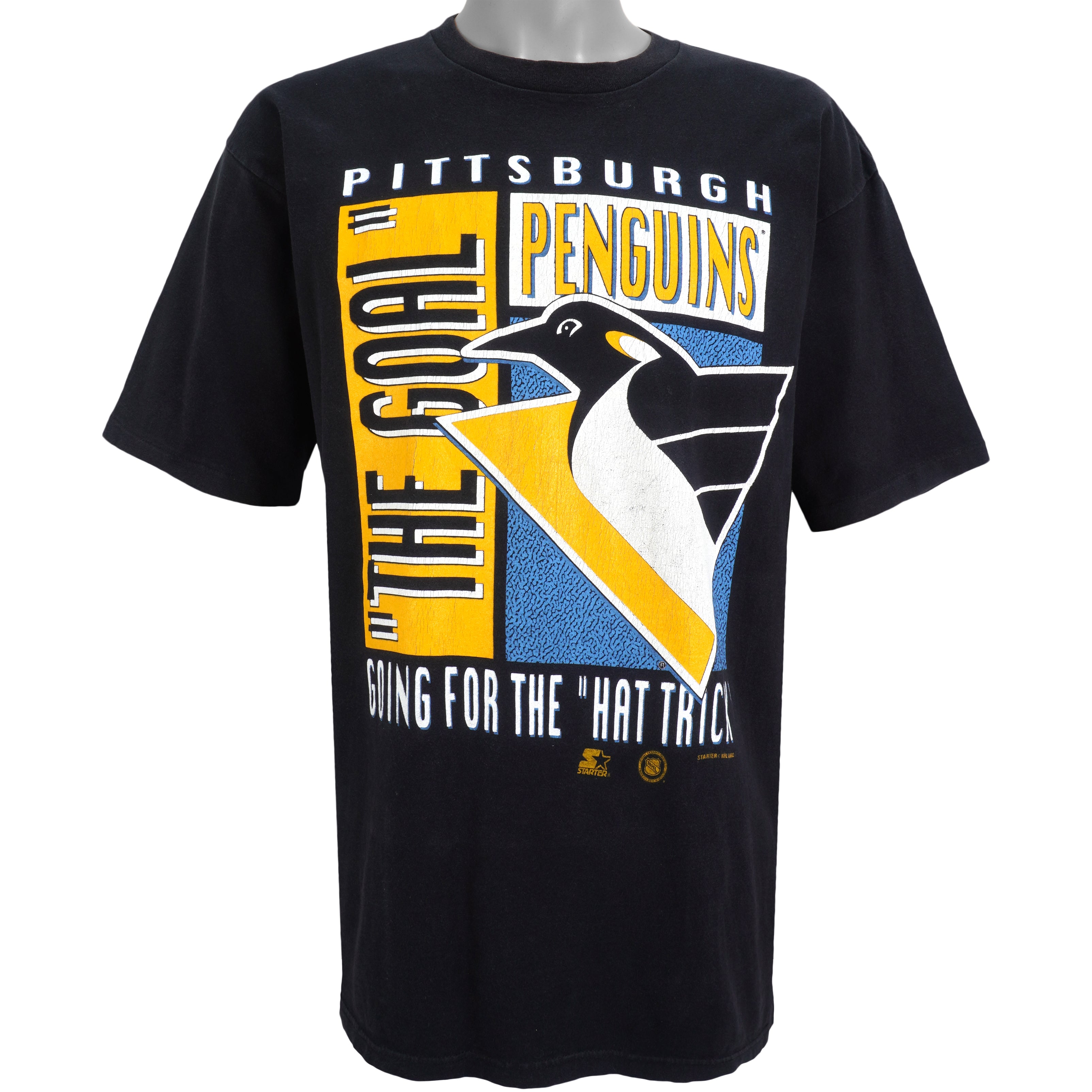 Starter - Pittsburgh Penguins T-Shirt 1992 X-Large Vintage Retro Hockey
