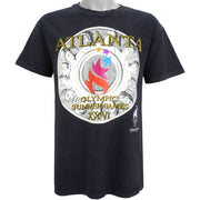 Vintage (Hanes) - Black Olympic Summer Games, Atlantic T-Shirt 1996 Large Vintage Retro