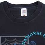 NHL (Logo 7) - San Jose Sharks Double Sided Printing T-Shirt 1991 Large Vintage Retro Hockey