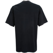 Adidas - Black Big Spell-Out & Logo T-Shirt 1990s X-Large Vintage Retro