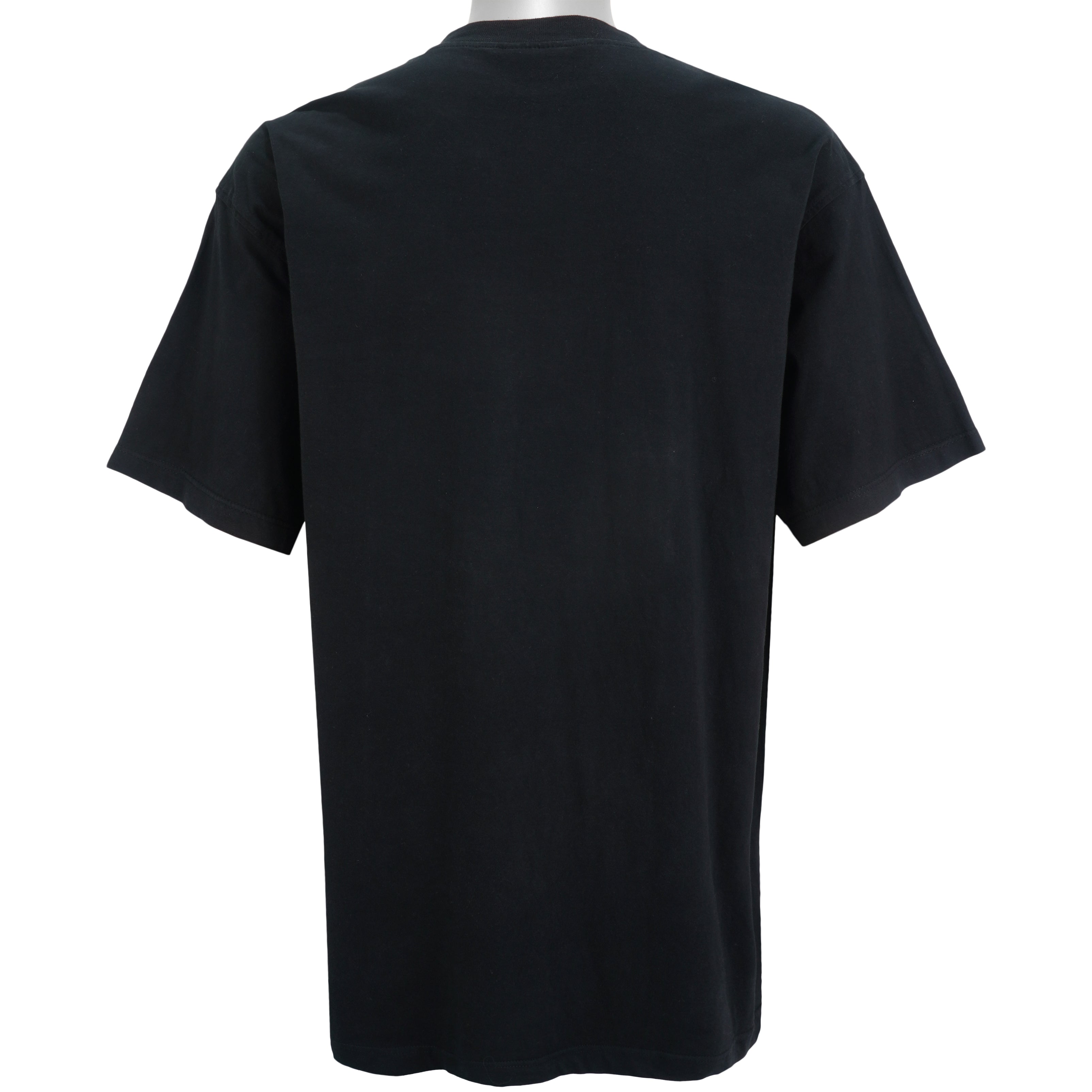 Adidas - Black Big Spell-Out & Logo T-Shirt 1990s X-Large Vintage Retro