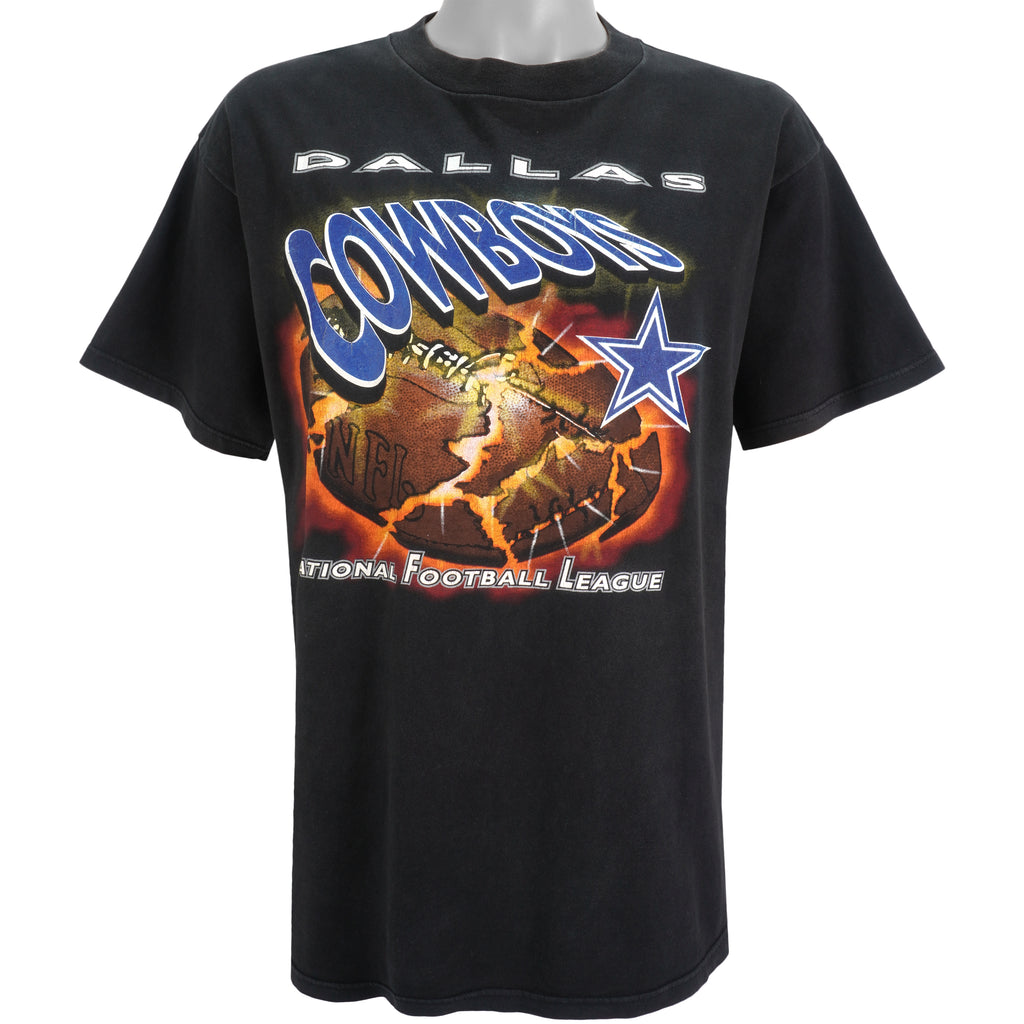 NFL (Logo 7) - Dallas Cowboys Big Logo T-Shirt 1990s X-Large Vintage Retro Football