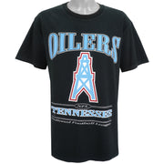 NFL (Lee) - Tennessee Oilers Spell-Out T-Shirt 1997 Large Vintage Retro Football