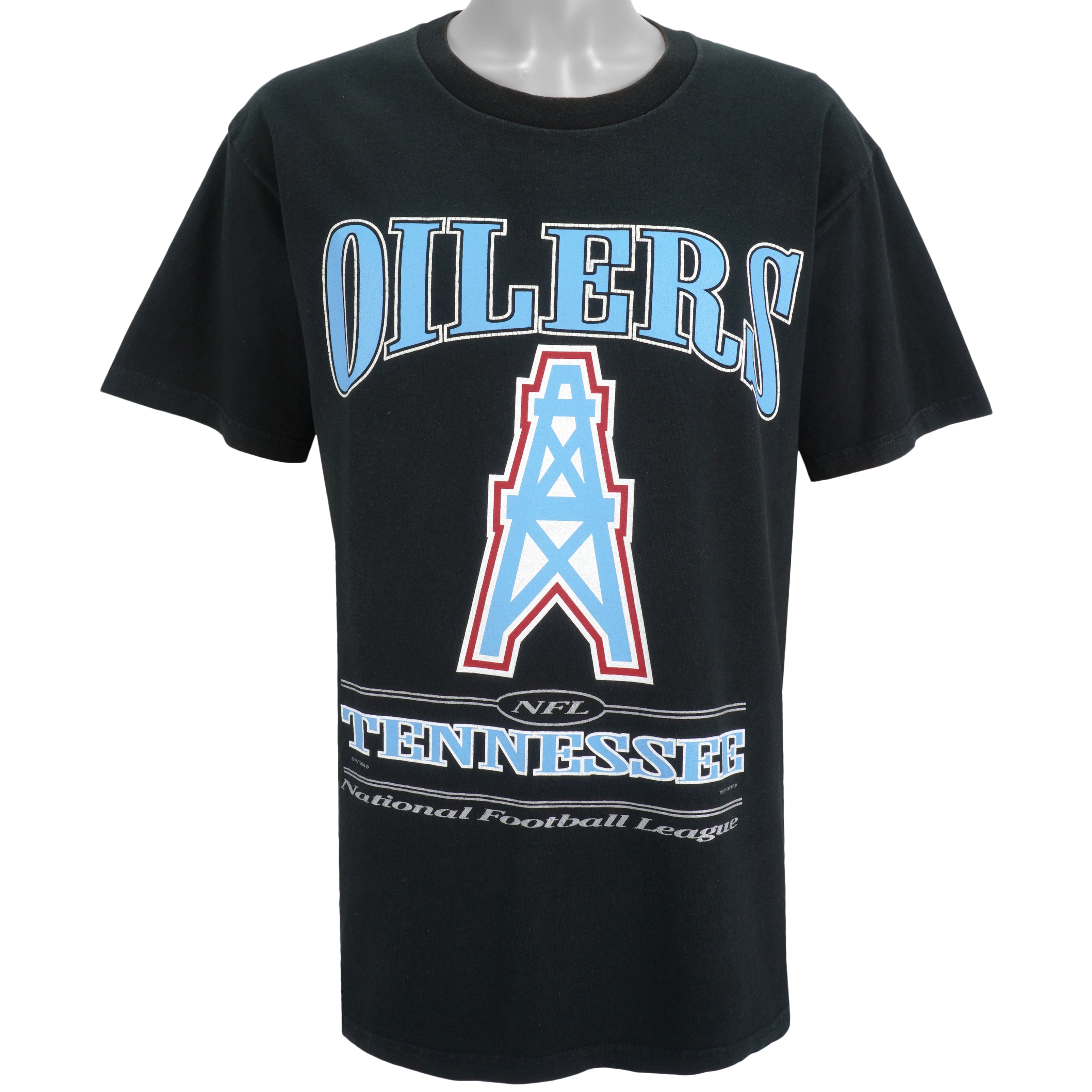 NFL (Lee) - Tennessee Oilers Spell-Out T-Shirt 1997 Large Vintage Retro Football