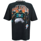 NFL (True Fan) - Miami Dolphins Spell-Out T-Shirt 1990s X-Large Vintage Retro Football