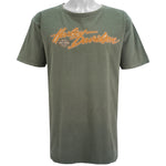 Harley Davidson - Green New Castle Big Spell-Out T-Shirt 1990s Large