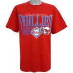 MLB (Competitor)- Red Philadelphia Phillies T-Shirt 1994 X-Large Vintage Retro Baseball