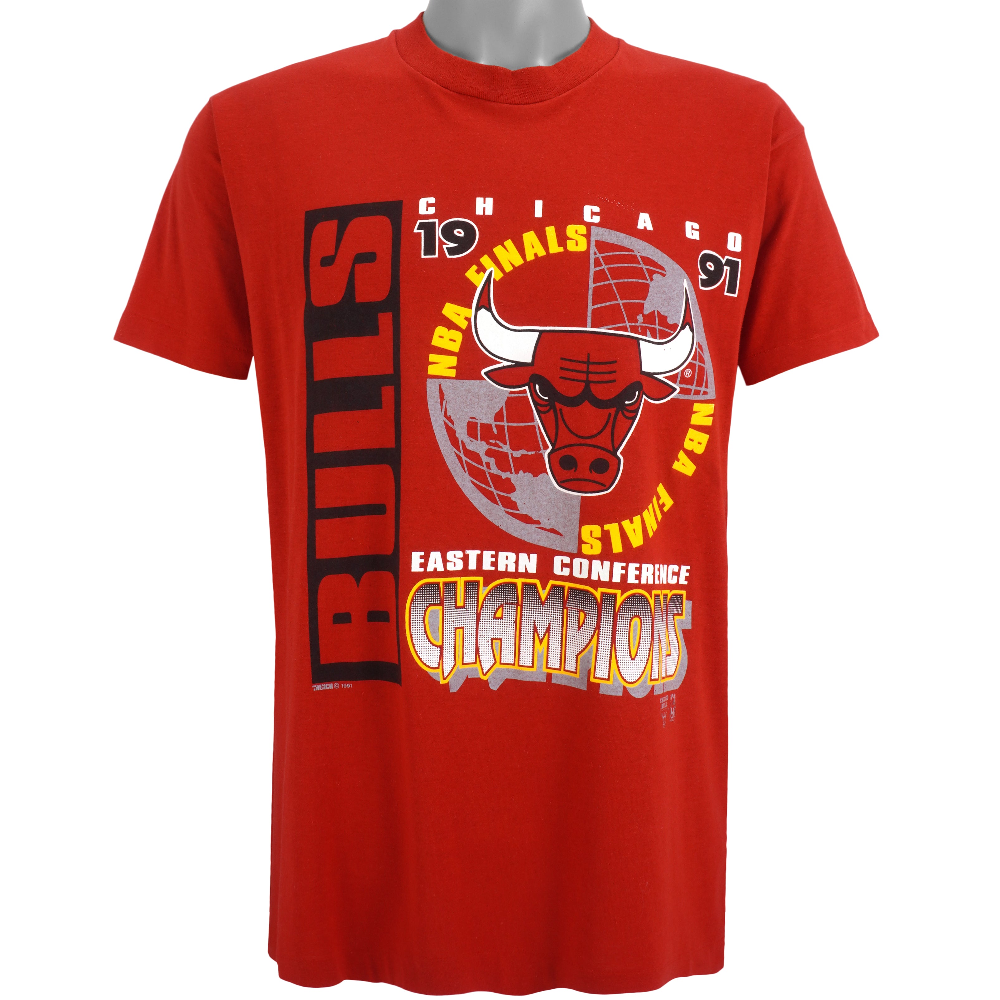 NBA (Screen Stars) - Chicago Bulls, Champions T-Shirt 1991 X-Large Vintage Retro Basketball