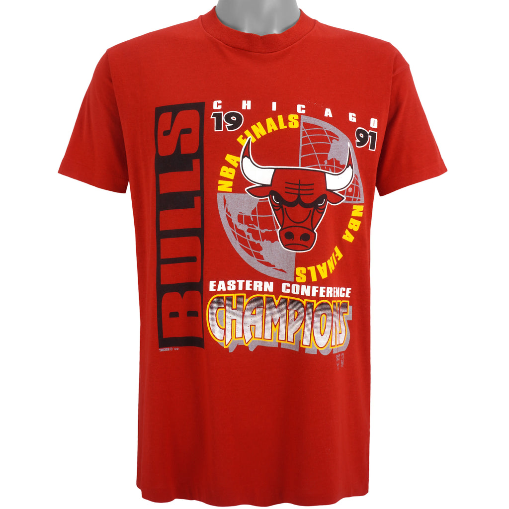 NBA (Screen Stars) - Chicago Bulls, Champions T-Shirt 1991 X-Large Vintage Retro Basketball