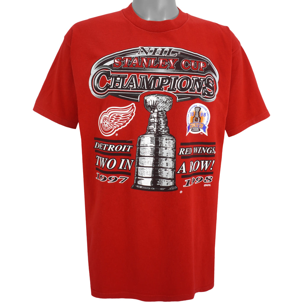 NHL (Logo 7) - Detroit Red Wings, Stanley Cup Champs T-Shirt 1997 X-Large Vintage Retro Hockey