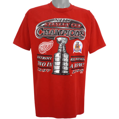 NHL (Logo 7) - Detroit Red Wings, Stanley Cup Champs T-Shirt 1997 X-Large
