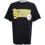 Starter - Pittsburgh Steelers Big Logo & Spell-Out T-Shirt 1995 X-Large Vintage Retro Football