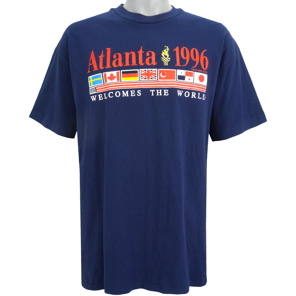 Vintage (Hanes) - Atlanta Olympic, Welcomes The Word T-Shirt 1996 X-Large Vintage Retro