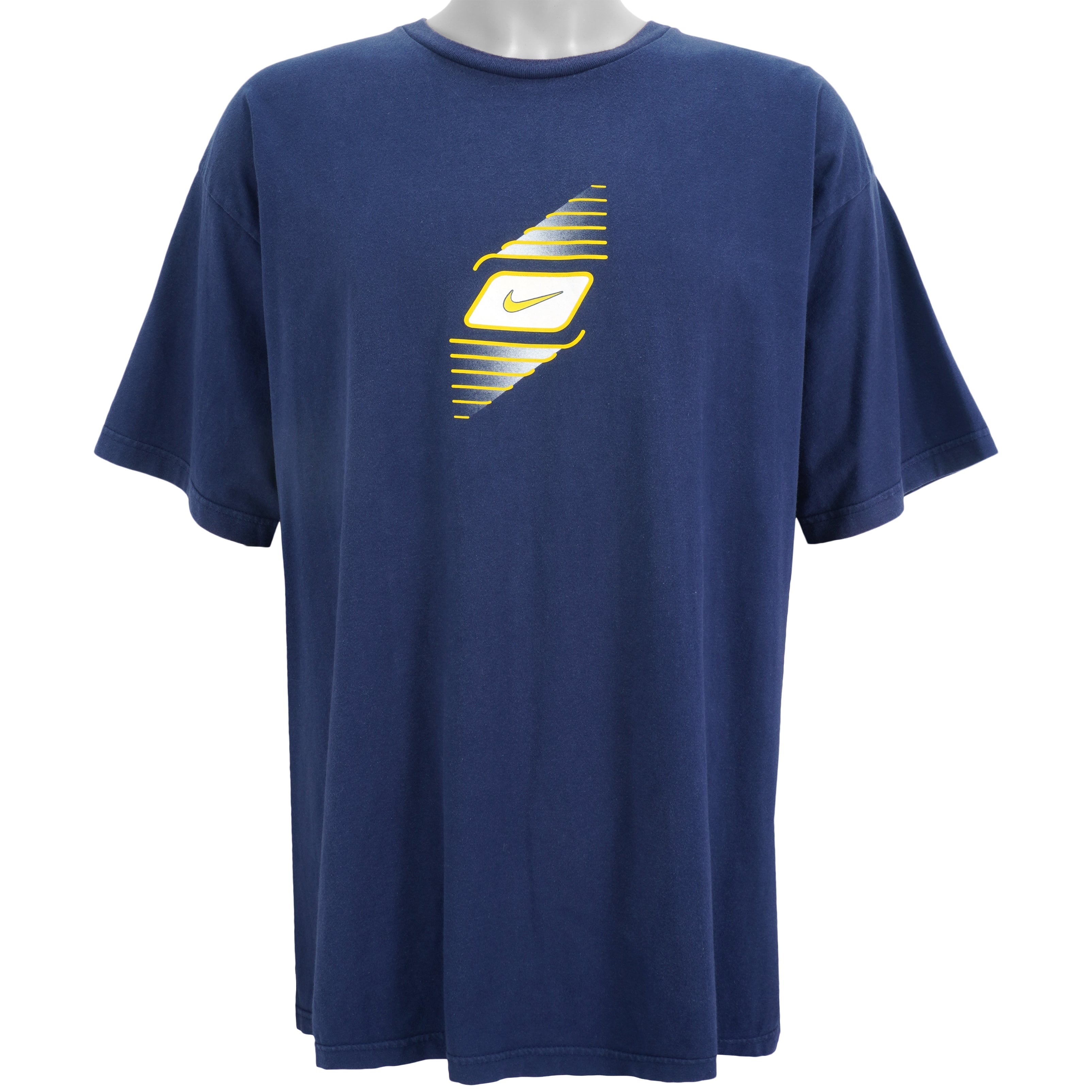 Nike - Blue Big Logo T-Shirt 1990s XX-Large Vintage Retro