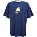 Nike - Navy Blue Chest Logo T-Shirt 2000s XX-Large