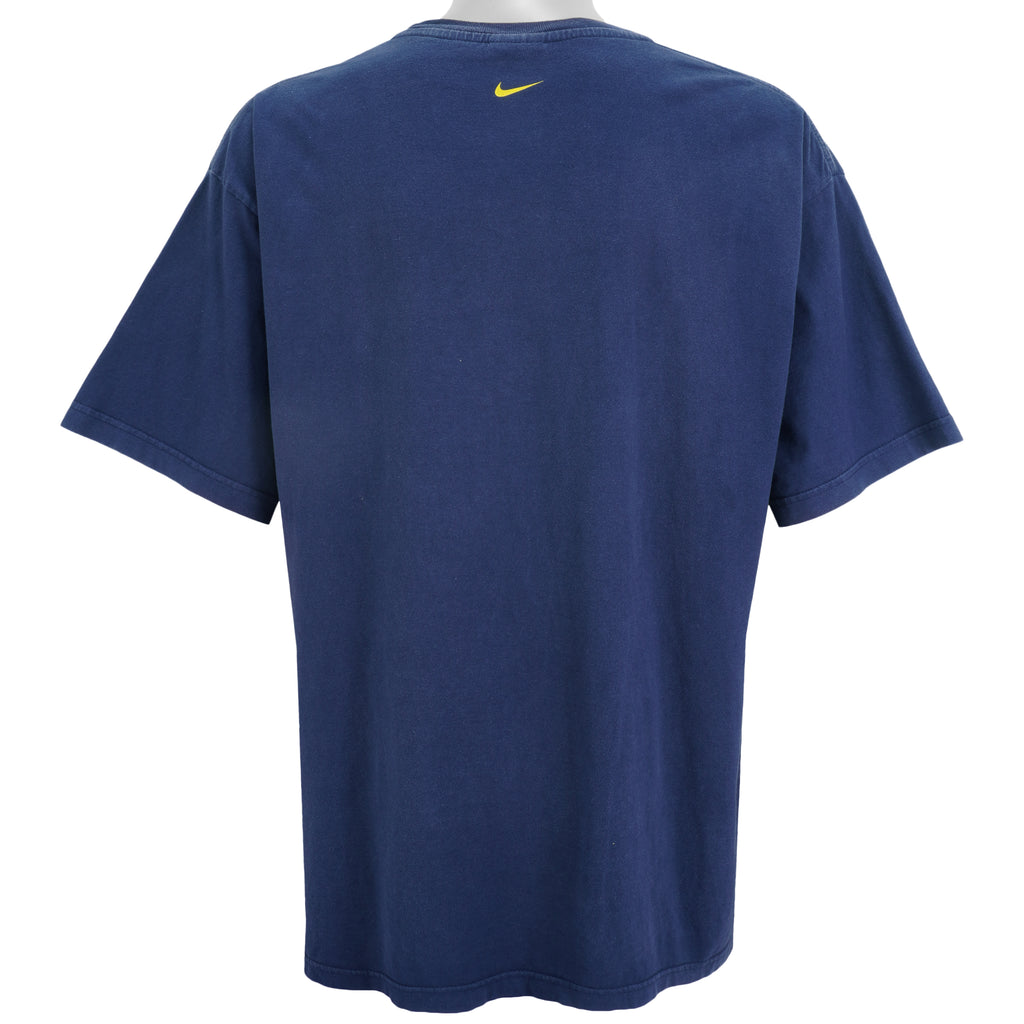 Nike - Blue Big Logo T-Shirt 1990s XX-Large Vintage Retro