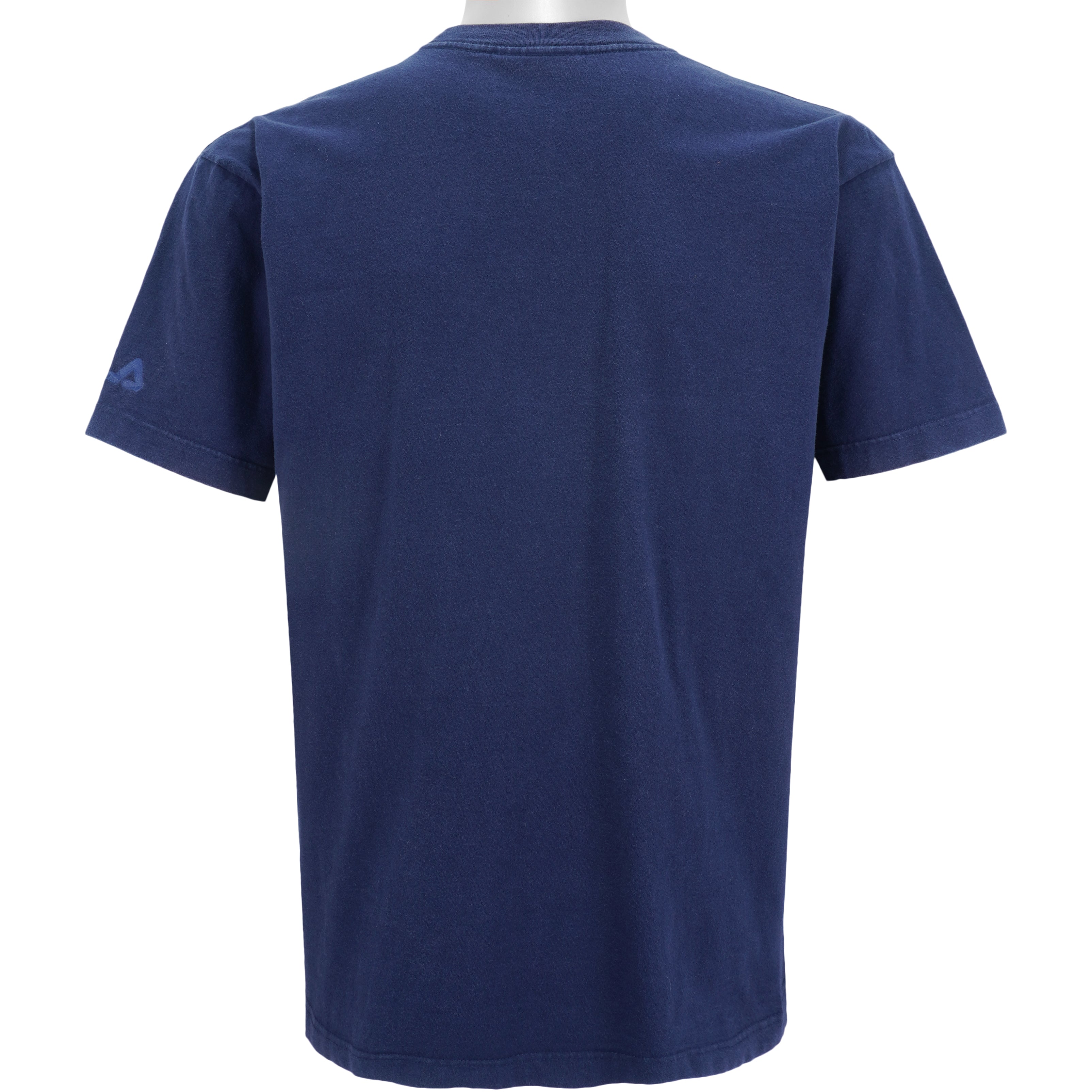 FILA - Blue Spell-Out T-Shirt 1990s Medium Vintage Retro
