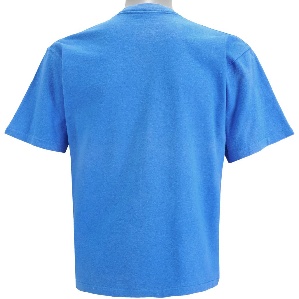 Nike - Blue International Grey Tag T-Shirt 1990s Medium Vintage Retro