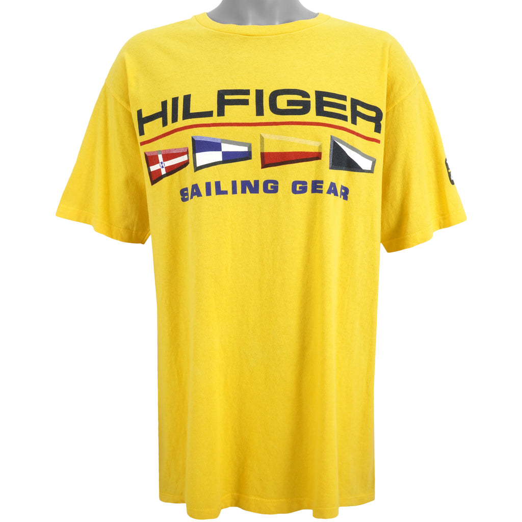 Tommy Hilfiger - Sailing Gear Spell-Out T-shirt 1990s Large Vintage Retro