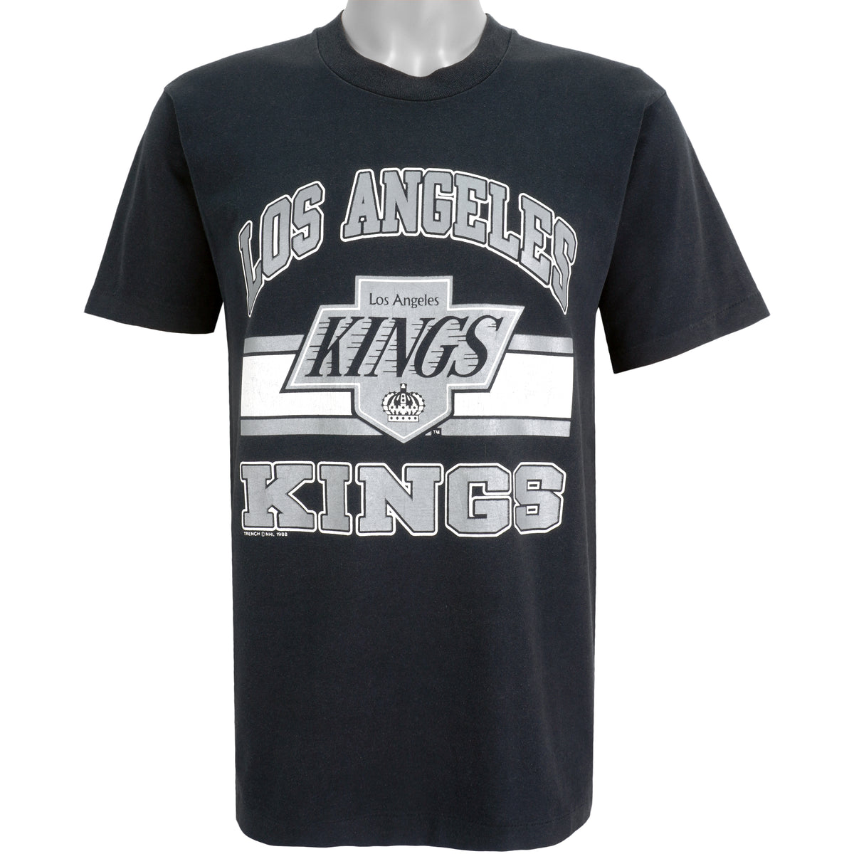 NHL (Trench) - Los Angeles Kings T-Shirt 1988 Large Vintage Retro Hockey
