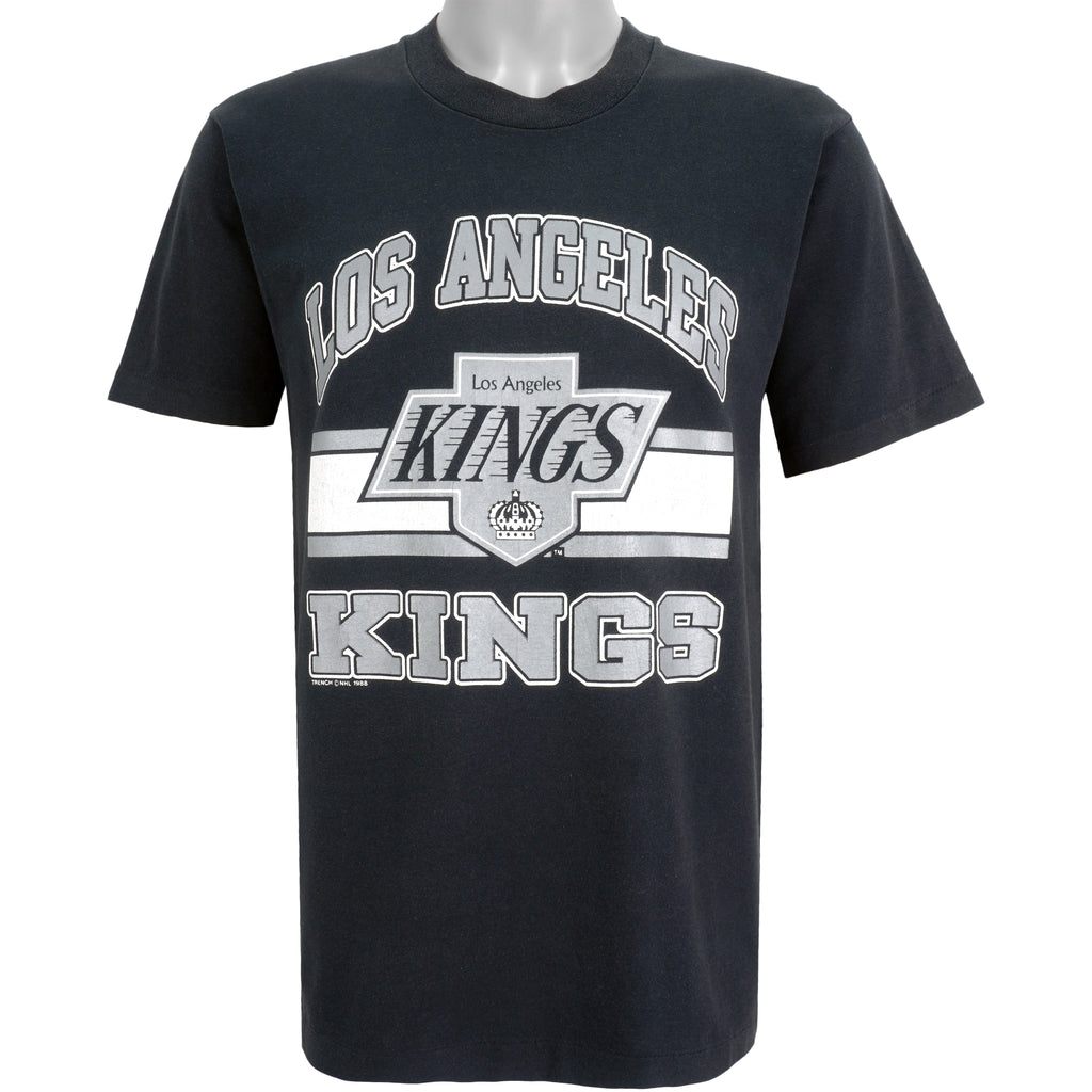 NHL (Trench) - Los Angeles Kings T-Shirt 1988 Large Vintage Retro Hockey