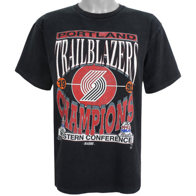 NBA (Salem) - Portland Trail Blazers Conference Champs T-Shirt 1992 Large
