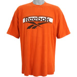 Reebok - Orange Big Spell-Out T-Shirt 1990s X-Large Vintage Retro