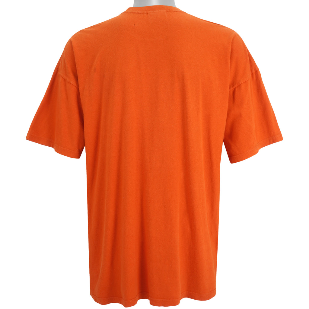 Reebok - Orange Big Spell-Out T-Shirt 1990s X-Large Vintage Retro