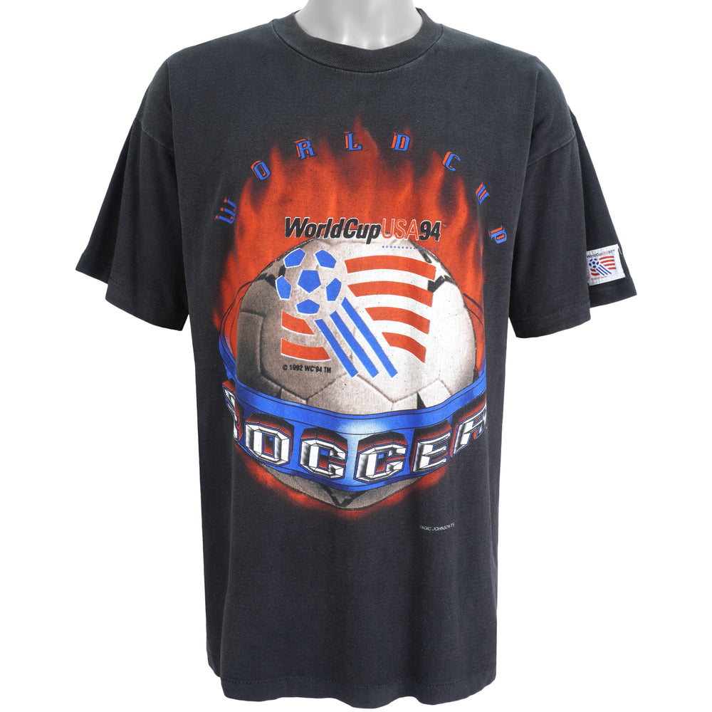 Vintage (Magic Johnson Ts) - World Cup USA 94 Spell-Out T-Shirt 1994 X-Large Vintage Retro