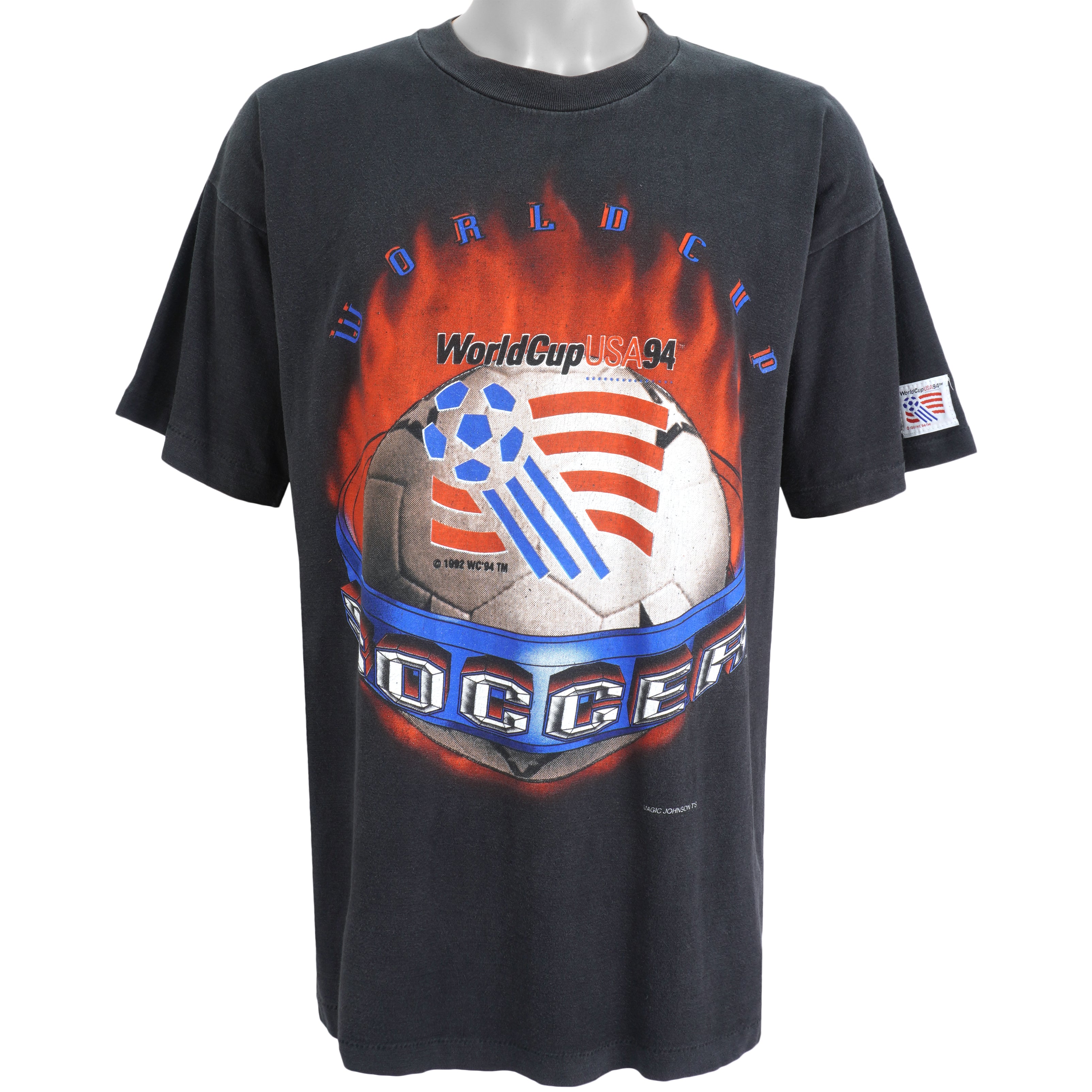 Vintage (Magic Johnson Ts) - World Cup USA 94 Spell-Out T-Shirt 1994 X-Large Vintage Retro