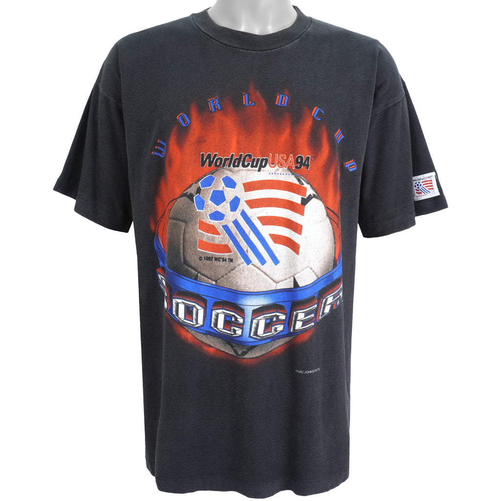 Vintage (Magic Johnson Ts) - World Cup USA 94 Spell-Out T-Shirt 1994 X-Large Vintage Retro