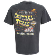 Harley Davidson - Central Texas Double Sided Printing T-Shirt 1996 Large Vintage Retro