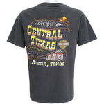 Harley Davidson - Central Texas Double Sided Printing T-Shirt 1996 Large Vintage Retro