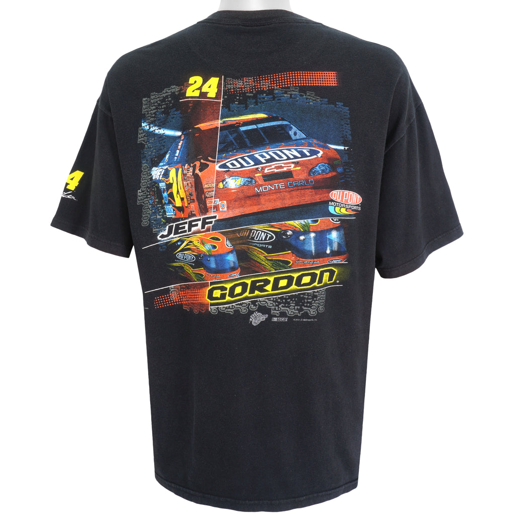 NASCAR (Winners Circle) - Black Jeff Gordon #24 T-Shirt 2003 X-Large Vintage Retro