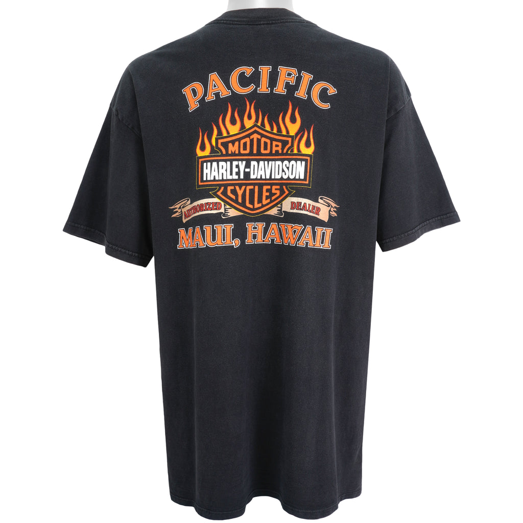 Harley Davidson - Pacific Maui Hawaii T-Shirt 1990s XX-Large Vintage Retro